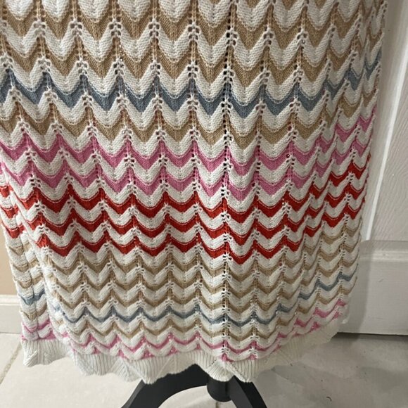 RACHEL & ZOE MAXI DRESS CROCHET KNITTED BODYCON MULTICOLOR Sz M CUTE GOTH PREPPY - Picture 6 of 16